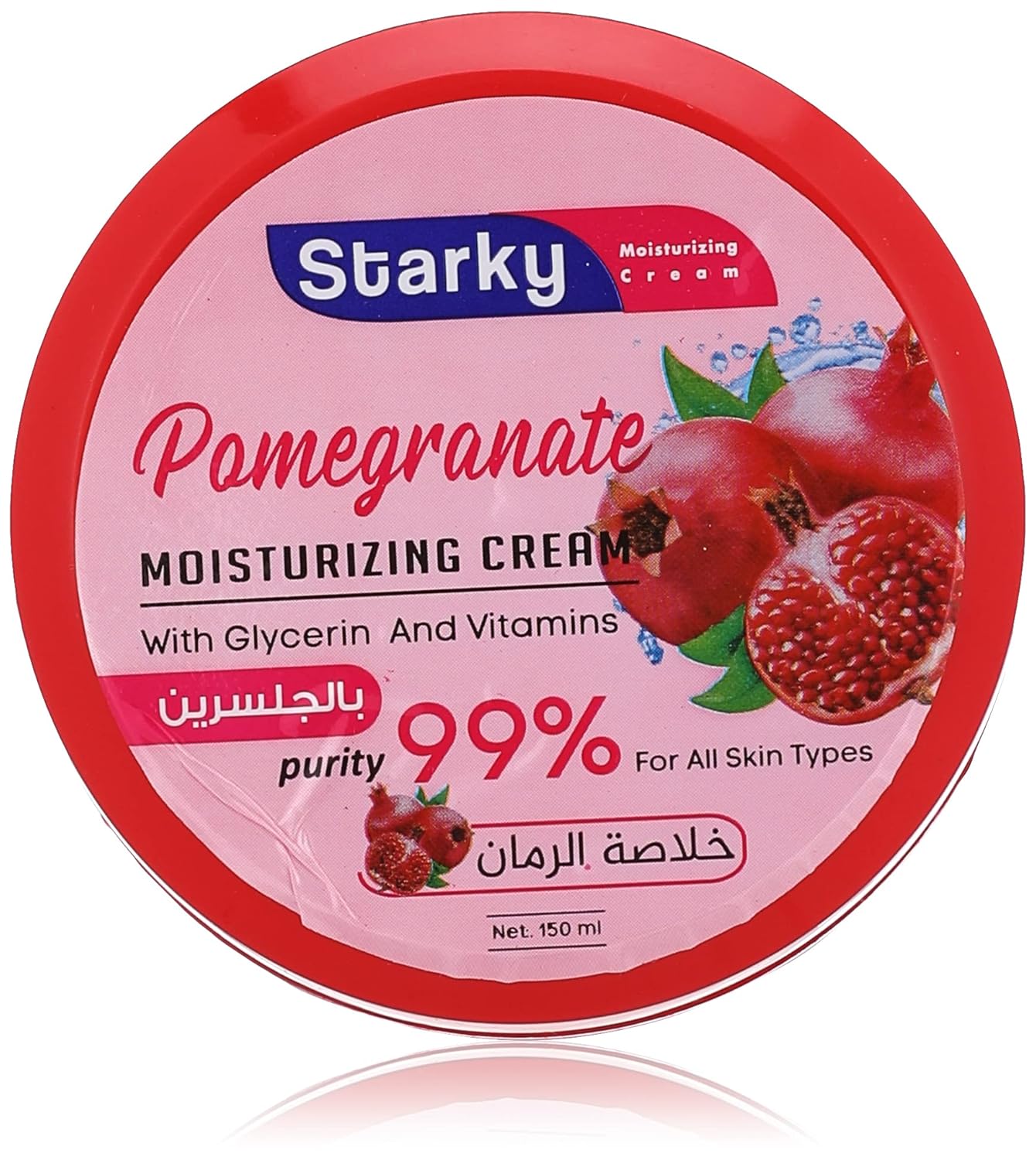 Starky moisturizing cream with glycerin and vitamins 150ml - pomegranate
