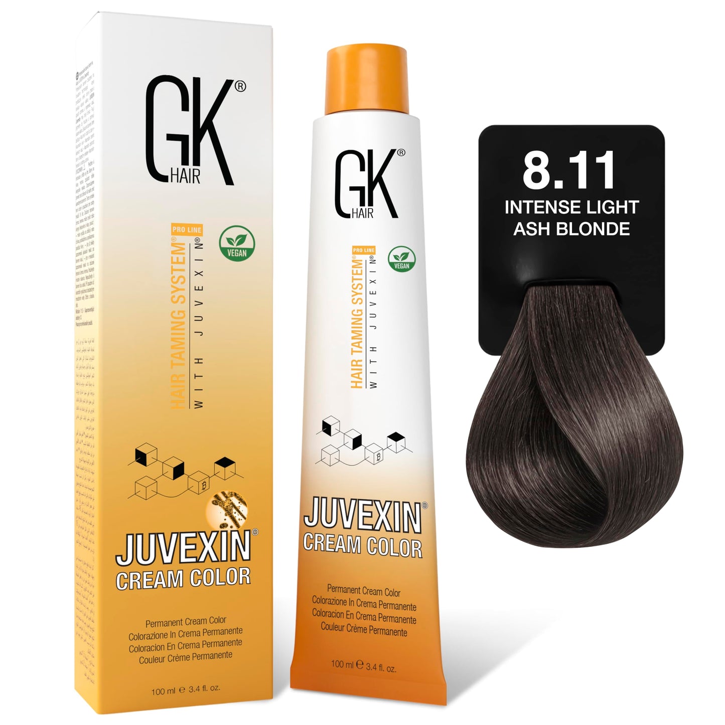 GK HAIR Color - 8.11 Intense Light Ash Blond