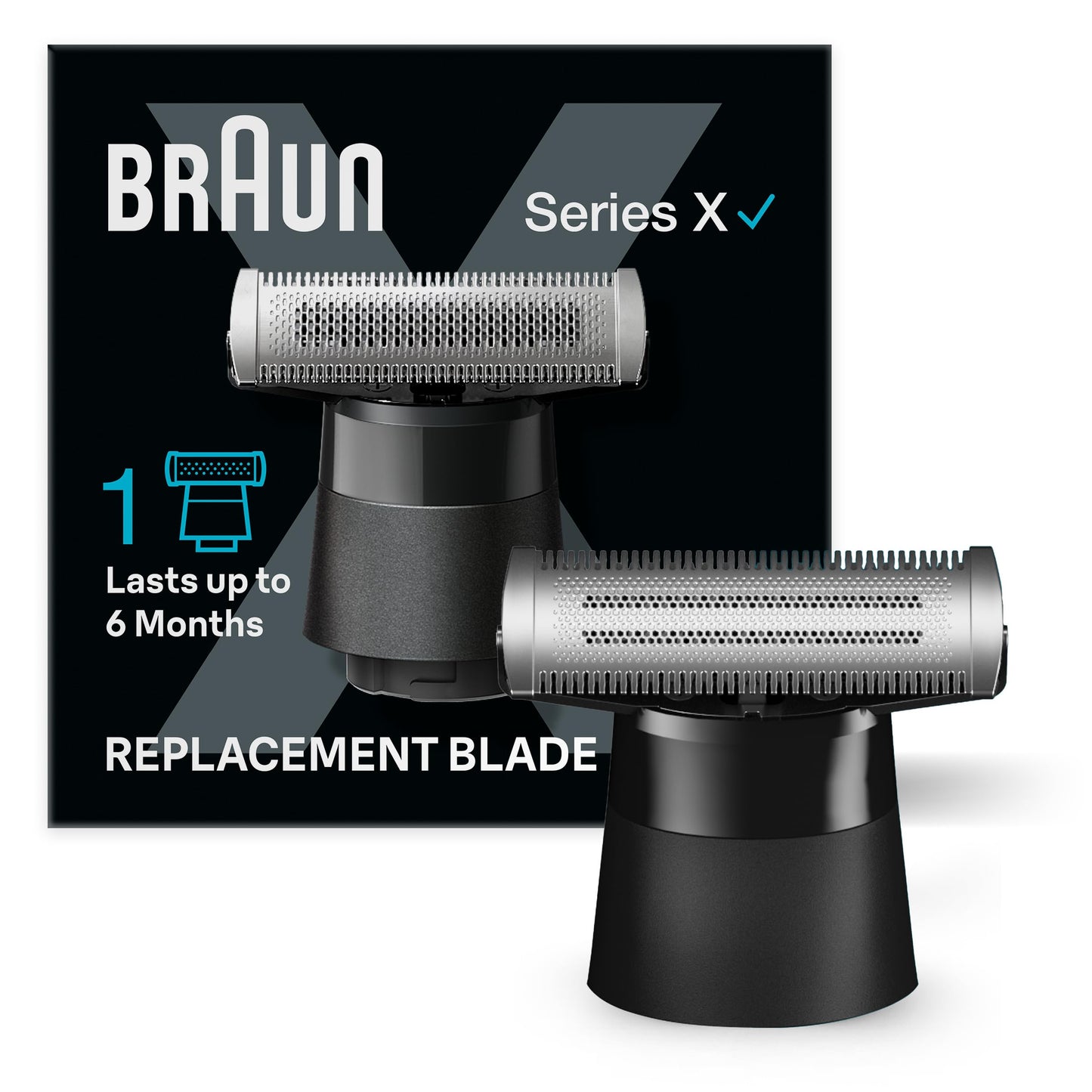 Braun Series X Replacement Blade – Compatible with Braun Series X Models, Beard Trimmer and Electric Shaver, 1 Count, One Blade to Trim, Style and Shave Any Style, XT3, XT5 – XT10
