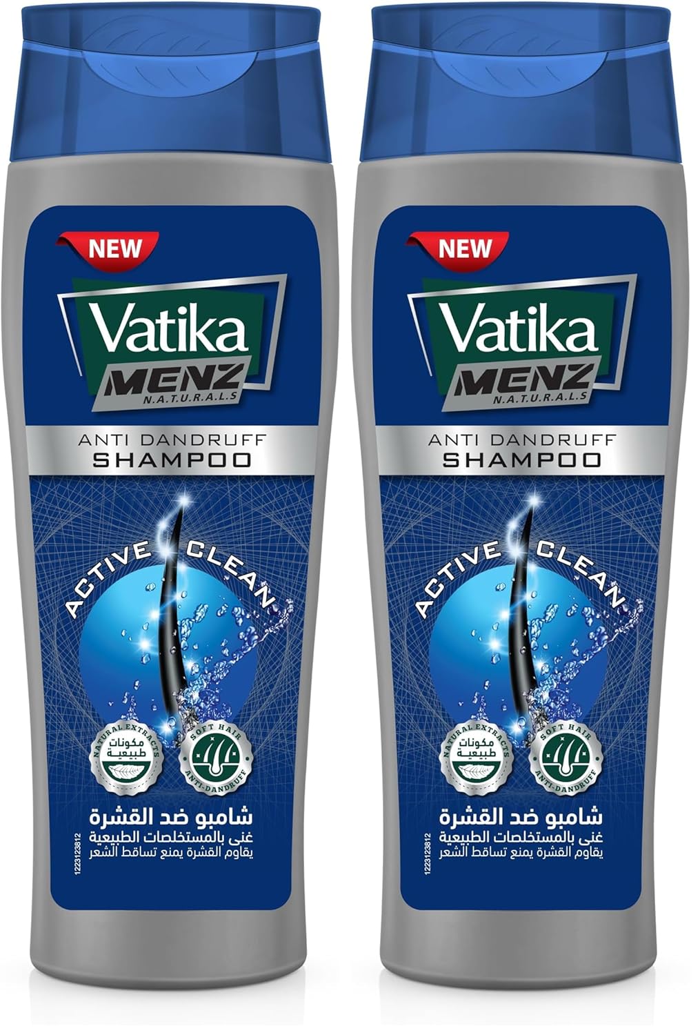 Vatika Menz Anti-Dandruff Shampoo (350mL) | Soothes Scalp, Reduces Dandruff & Prevents Recurrence | Cleanses Hair Effectively | Adds Shine and Softness (Pack of 2)