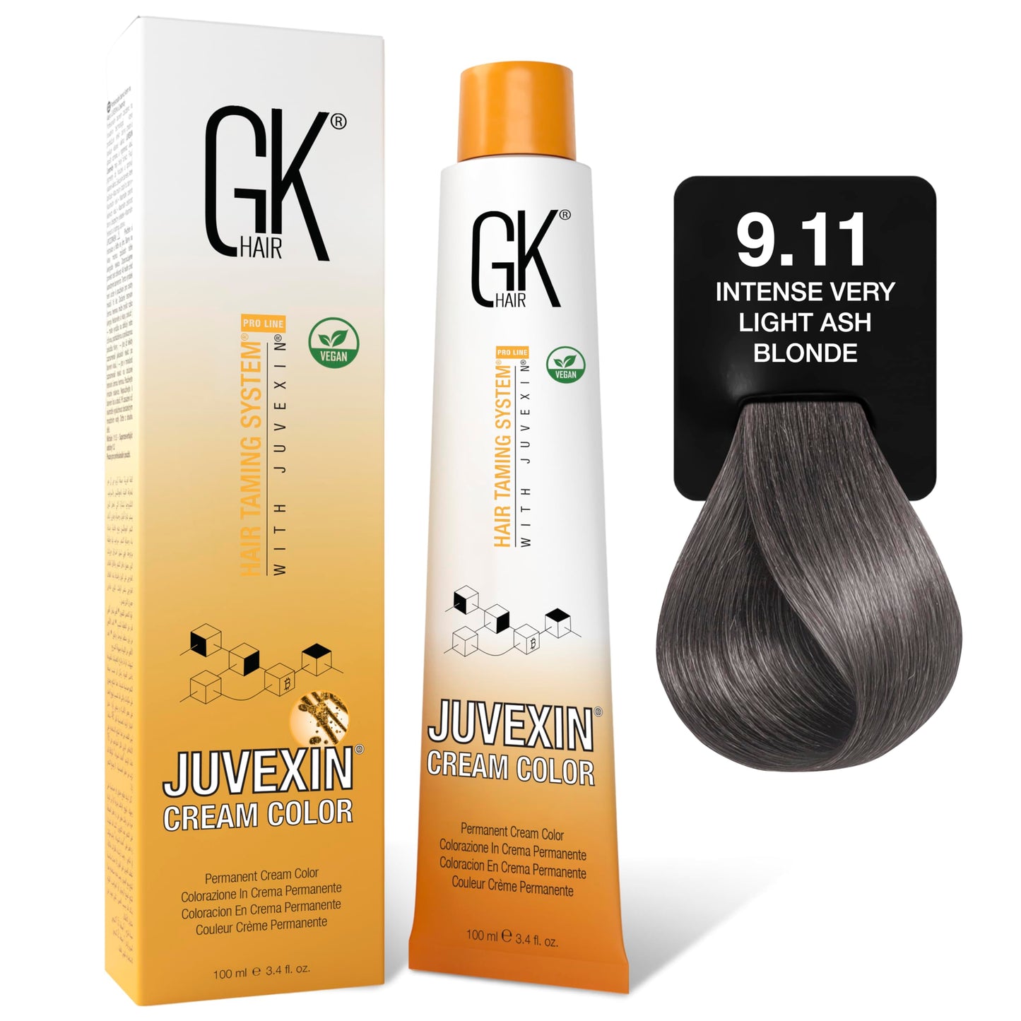 GK HAIR Intense Very Light Ash Blond - Color - 9.11