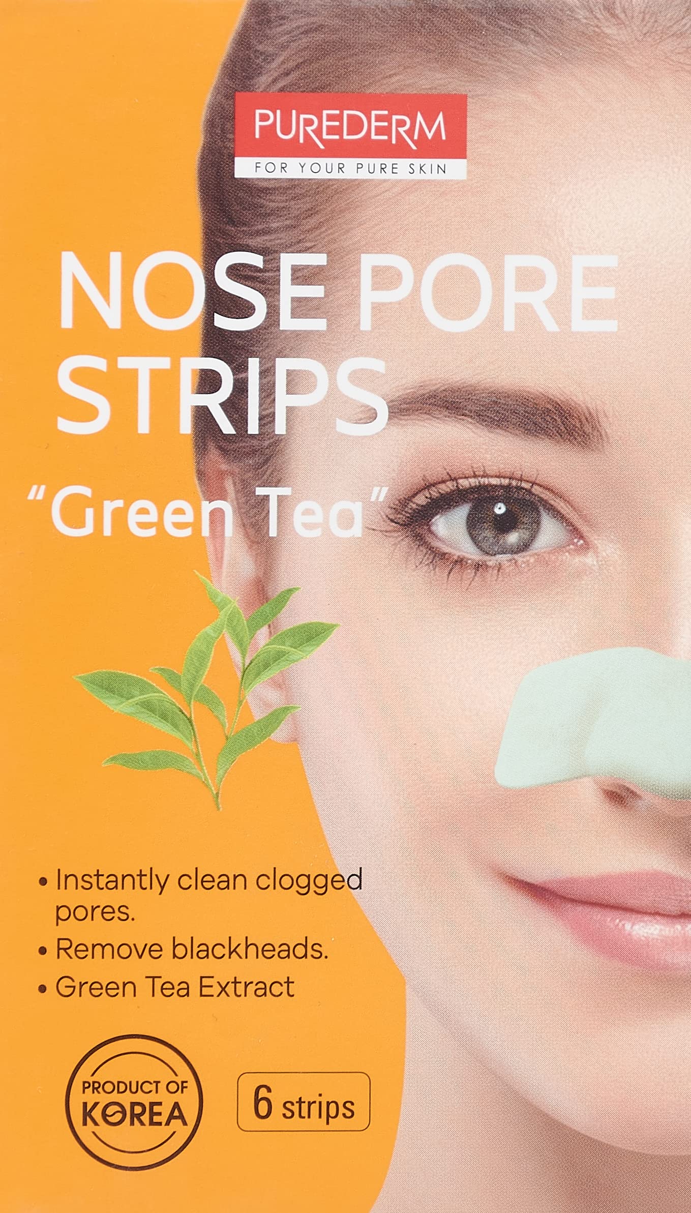 Purederm NOSE PORE STRIPS GREEN TEA 6 - STRIPS