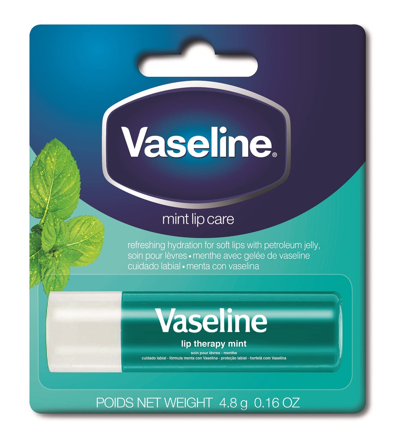 Vaseline Lip Therapy Mint Flavor Balm, 4.8 grams