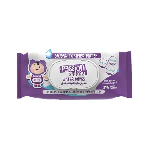 Passion Baby Water Wipes 72 Pieces with Shampoo & Shower 50ml Gift