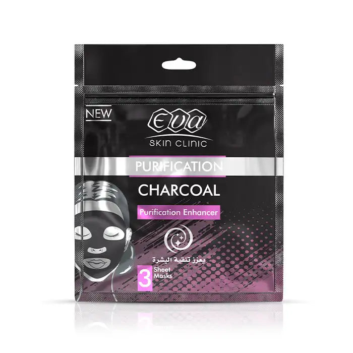Eva Skin Clinic Charcoal Sheet Mask ( 3 Sheet Masks )