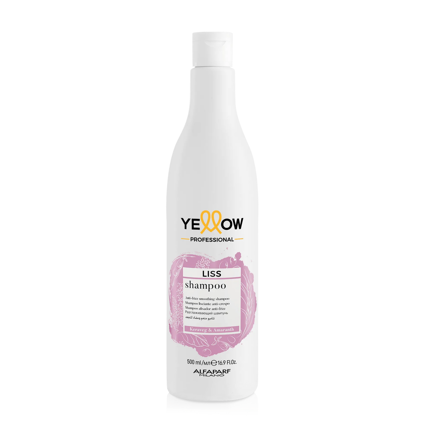 Alfaparf | Milano Yellow Liss Anti-Frizz Shampoo with Keratin & Amaranth Oil | 500ml