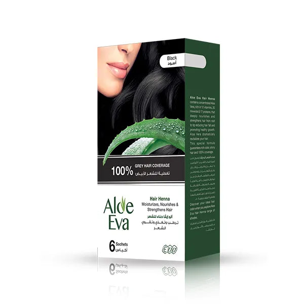 Aloe Eva | Hair Henna Black 10gm | 6 Sachets