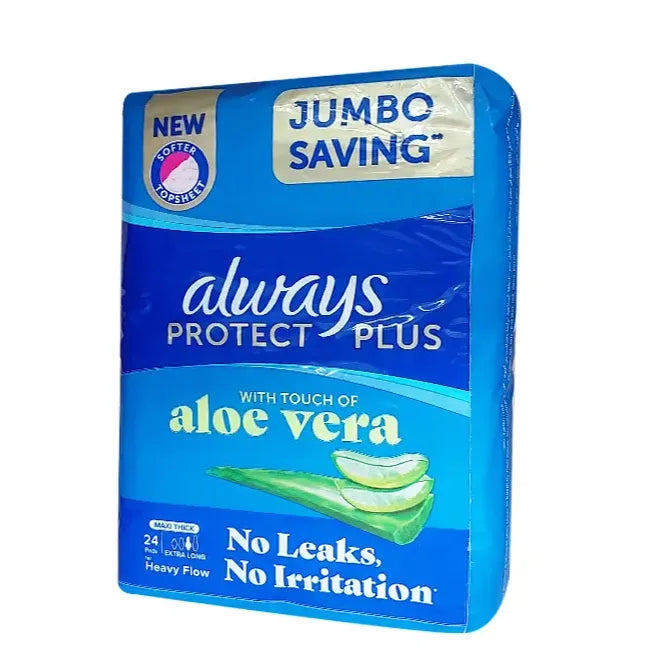 Always | Protect Plus With Touch of Aloe Vera Maxi Thick Extra Long | 24 Pcs