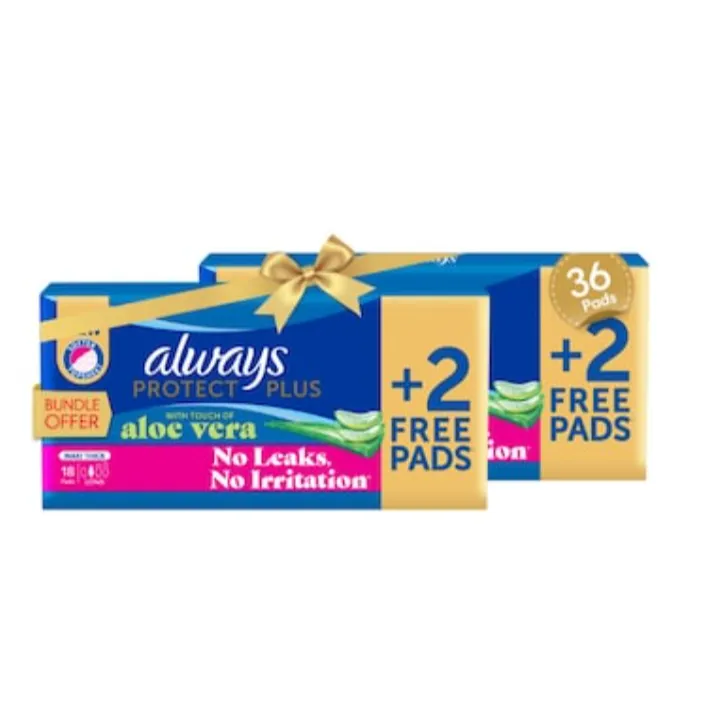 Always | Long Aloe Vera Maxi Thick | 18 + 18 Pads