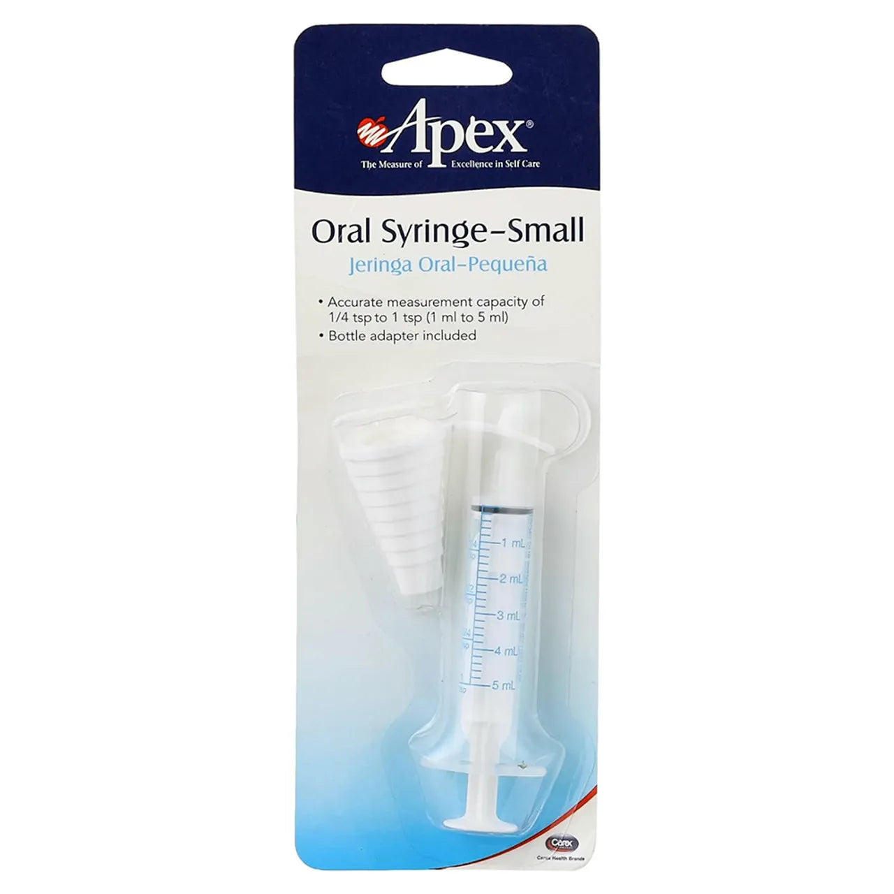 Apex Small Oral Syringe with Bottle Adapter | 5ml