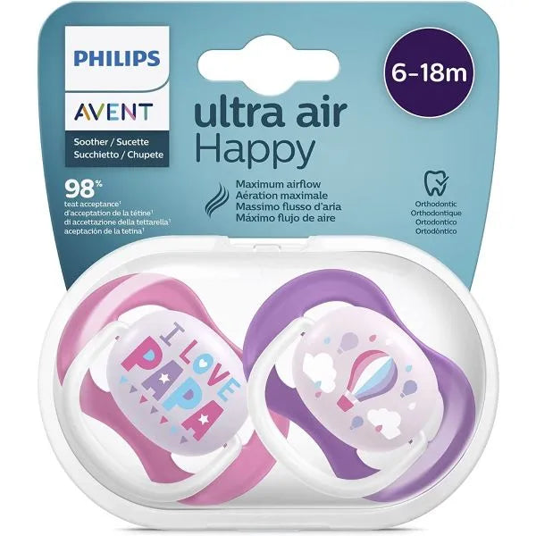 Philips | Avent Ultra Air Pacifier from 6-18M | 2 Pcs