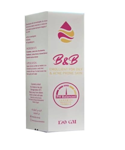 B&B Emollient for Oily & Acne Prone Skin, pH Balanced Ceramide Boosted Formula, 120 gm