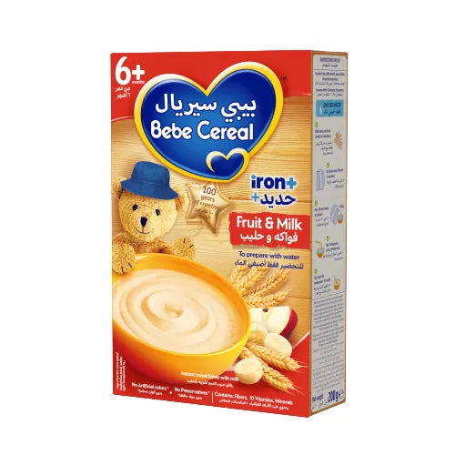 Bebelac | Bebe Cereal Fruit & Milk Cereal Flakes 6+m | 200gm