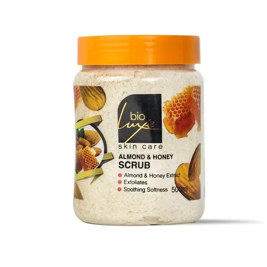 Bio Luxe | Skin Care Exfoliating Scrub with Almond & Honey Extracts | 500ml