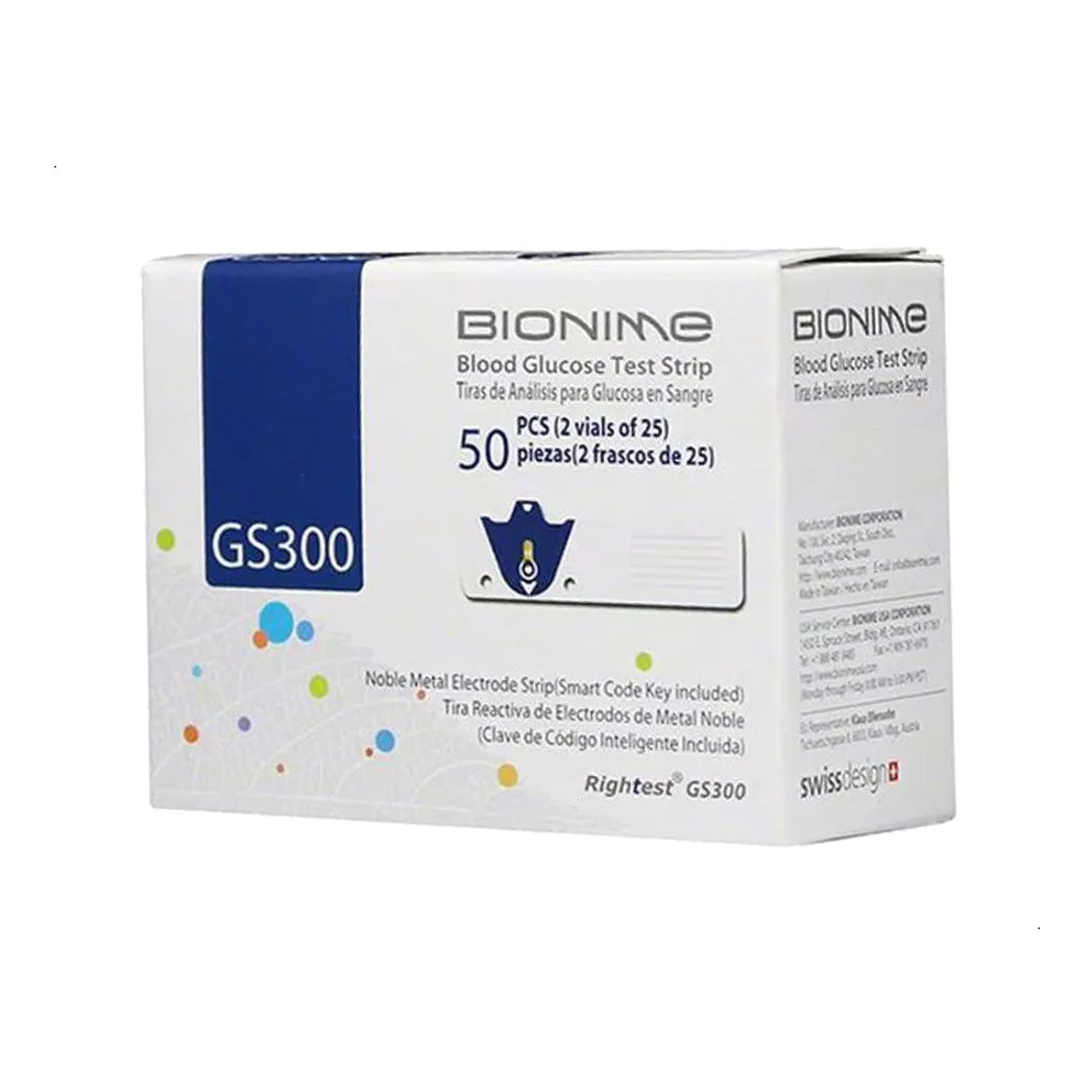Bionime | GS300 Blood Glucose Meter Test Strip | 50 Strips