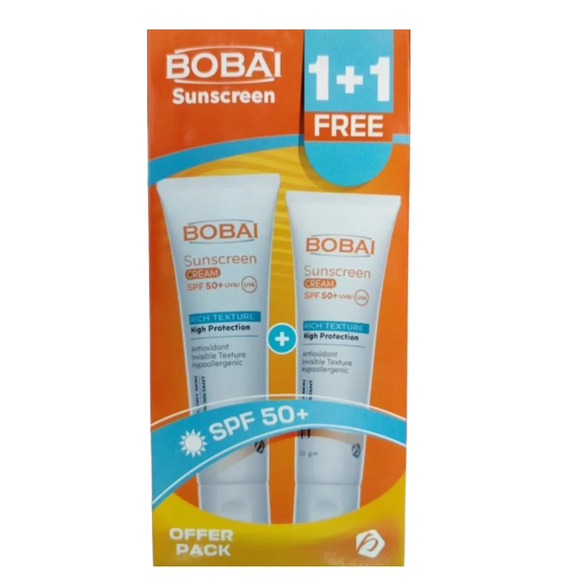 1+1 Bobai | Sunscreen SPF 50+ Cream | 50gm