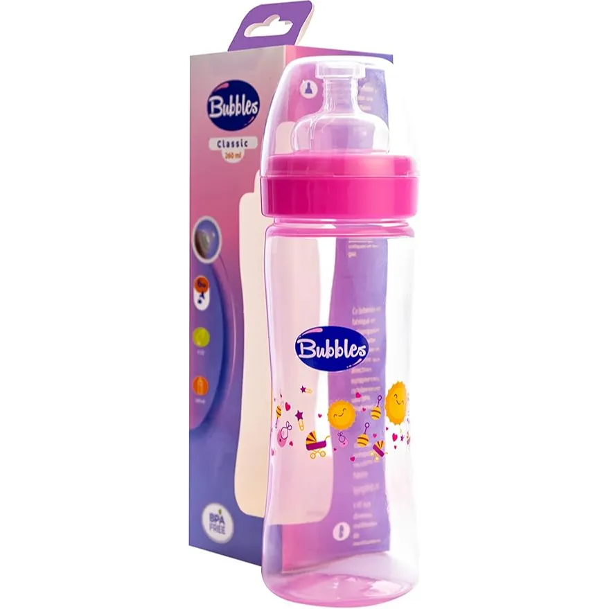 Bubbles | Classic Feeding Bottle without Hand Rose | 260ml