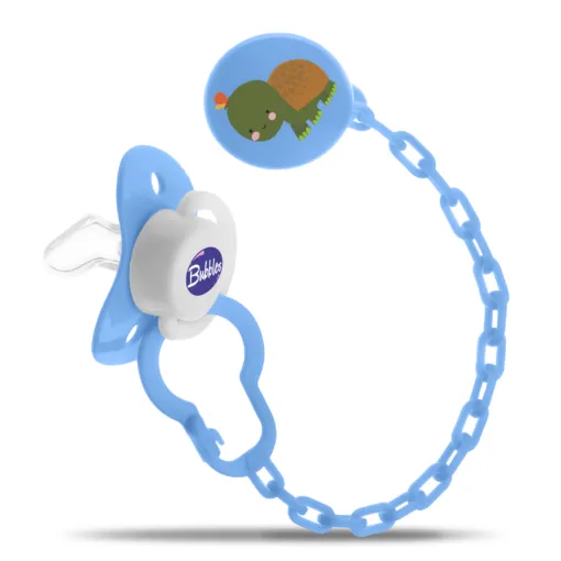 Bubbles | Beveled Soother with Chain