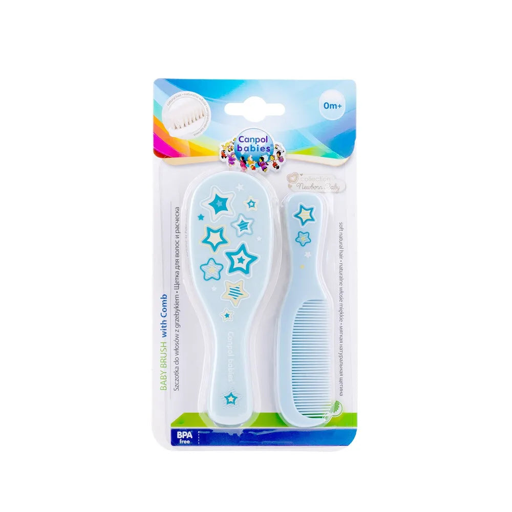 Canpol Babies | Blue Hairbrush With Comb +0M | 1 Pc