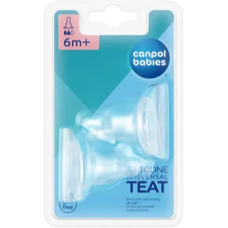 Canpol Babies | Teat Silicone Universal +6M | 2 Pcs