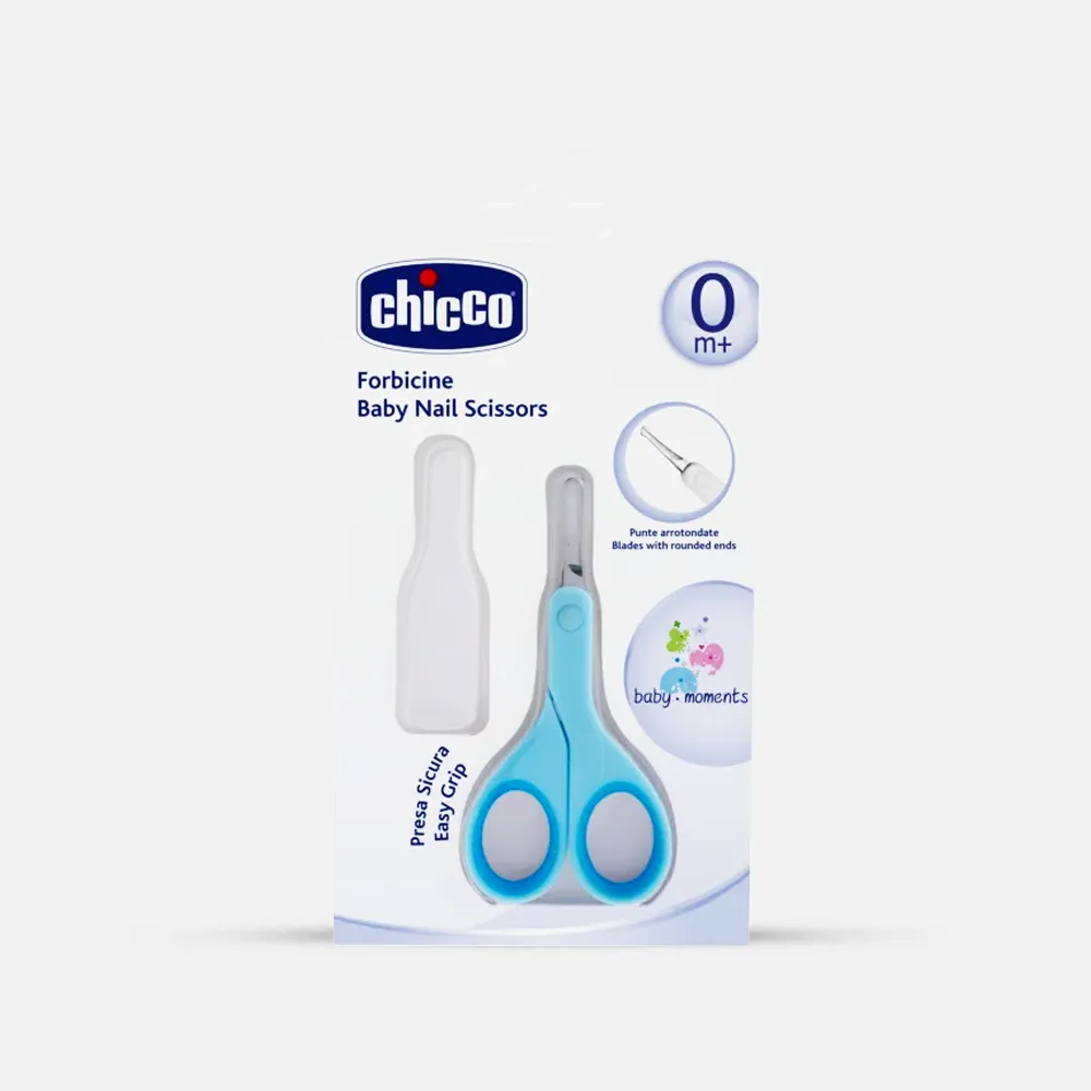 Chicco | Baby Moments Round Tip Baby Nail Scissors 0M+ Blue | 1 Pc