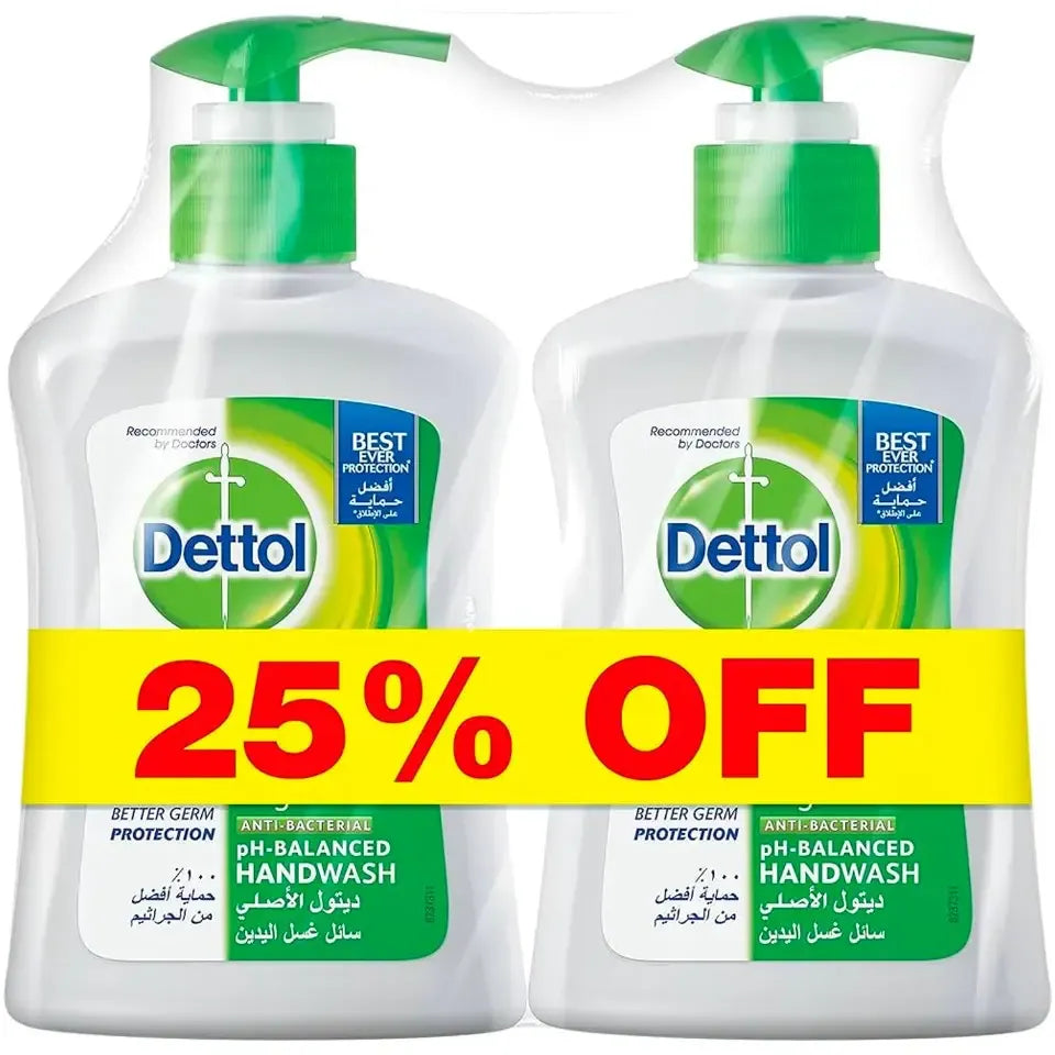 Dettol | Original Anti Bacterial Liquid Hand Wash | 400ml | 1+1 25% Off