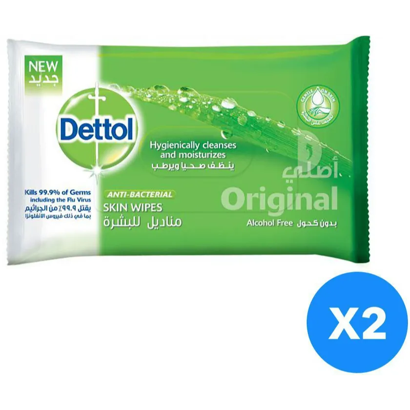 Dettol | Original Skin Wipes | 10Sheets | 2Pcs