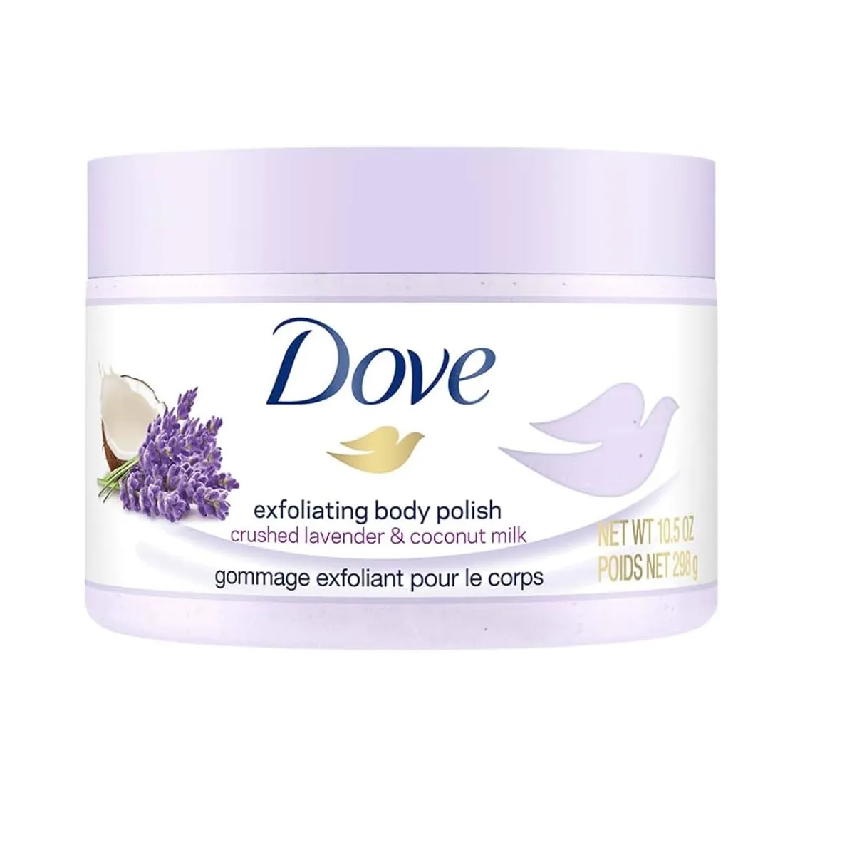 Dove | Exfoliating Body Polish Crushed Lavender & Coconut Milk | 298 gm