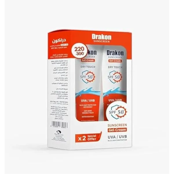 Drakon | Sunscreen cream gel Spf 50+ | 60gm | 1+1