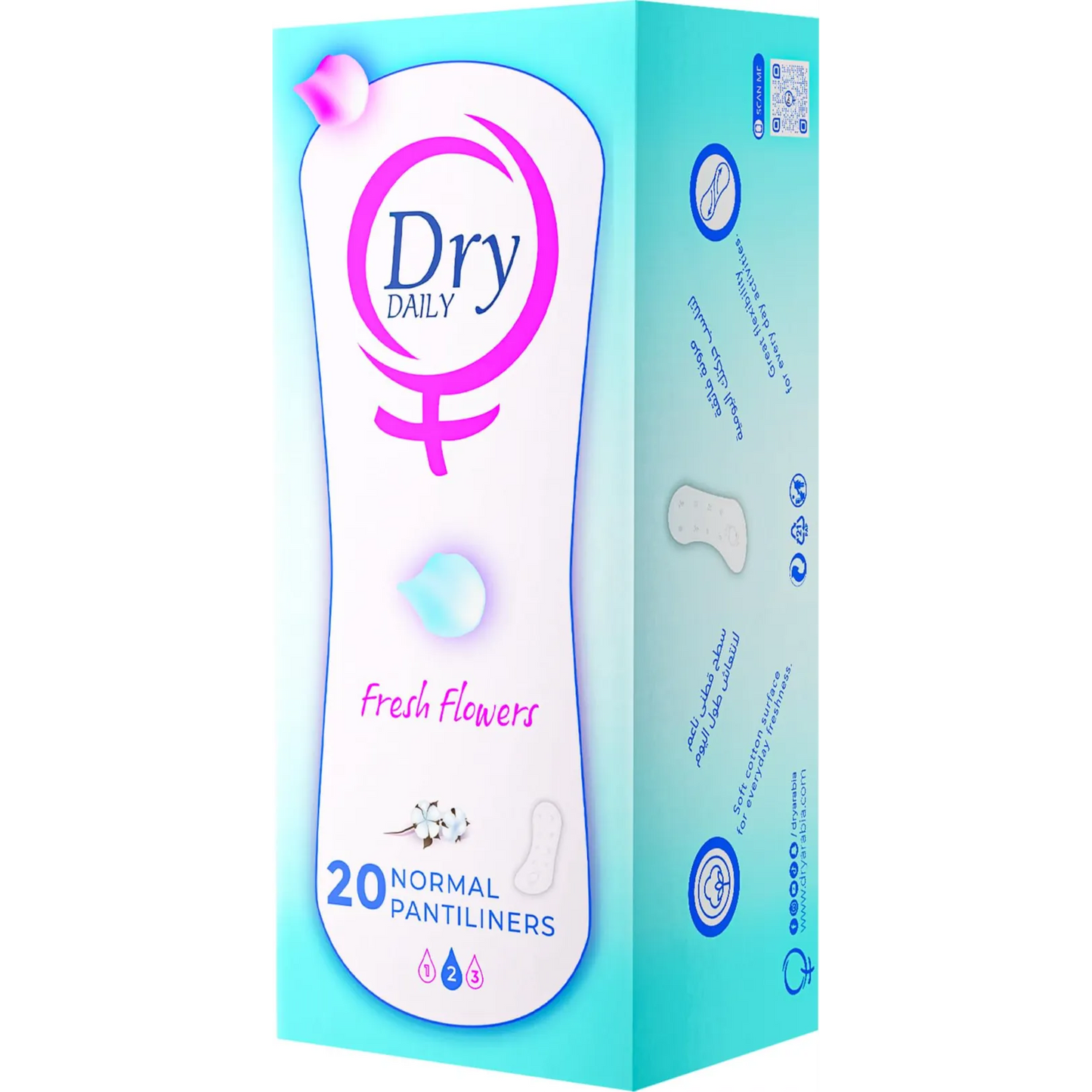 Dry | Daily Floral Sanitary Pads | 20 Pads