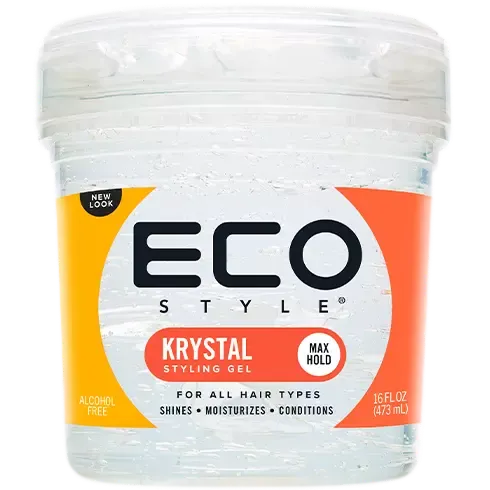 Eco Style | Krystal Hair Styling Gel For All Hair Types | 473gm