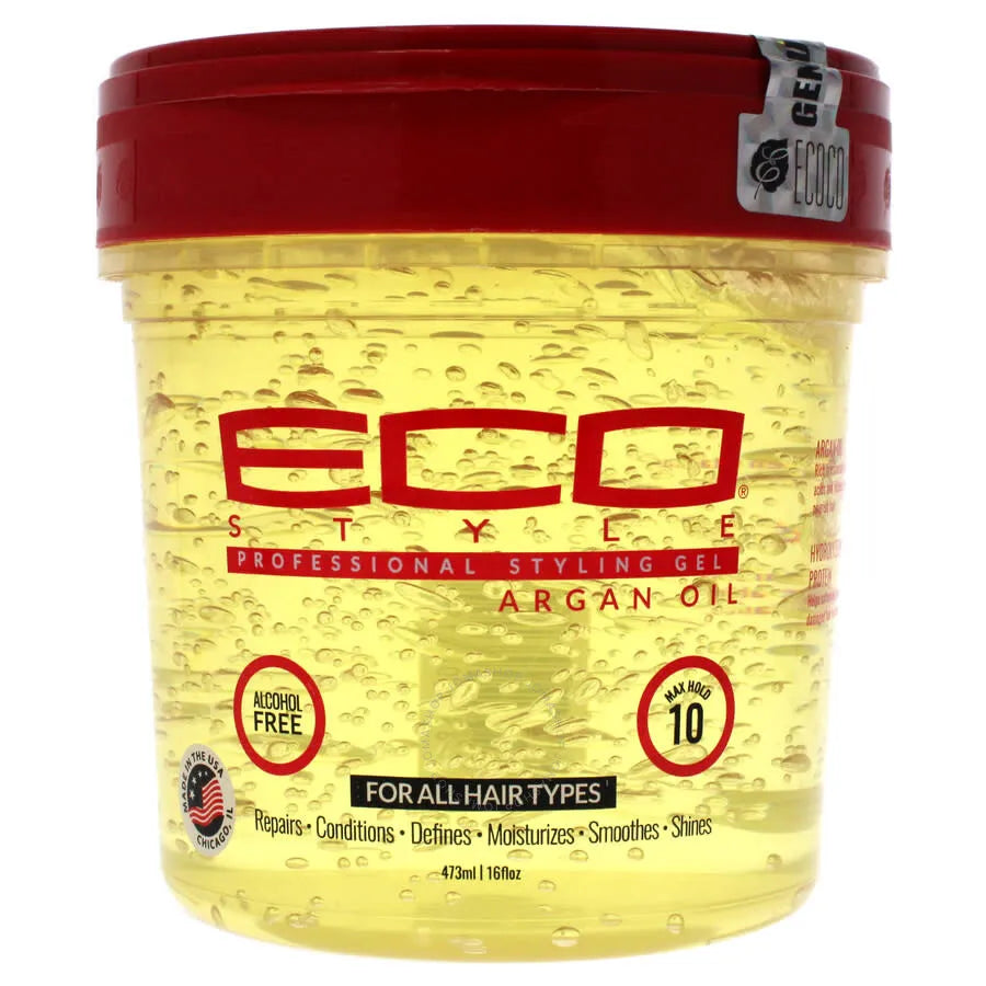 Eco Style | Professional Styling Gel With Argan Oil For All Hair Types | 473ml