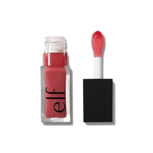 e.l.f. Glow Reviver Lip Oil Rose Envy open product and applicator