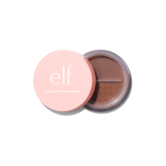 e.l.f. Halo Glow Setting Powder Medium open jar