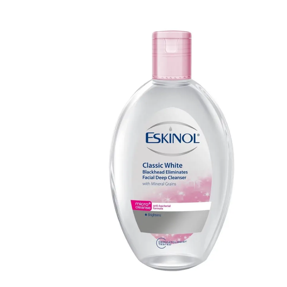 Eskinol | Classic White Facial Deep Cleanser Blackhead Eliminates Mineral Grains | 225ml