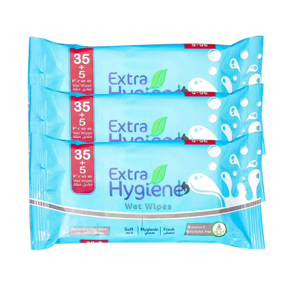Extra Hygiene | Wet Wipes Cool Water | 35+5 Wipes
