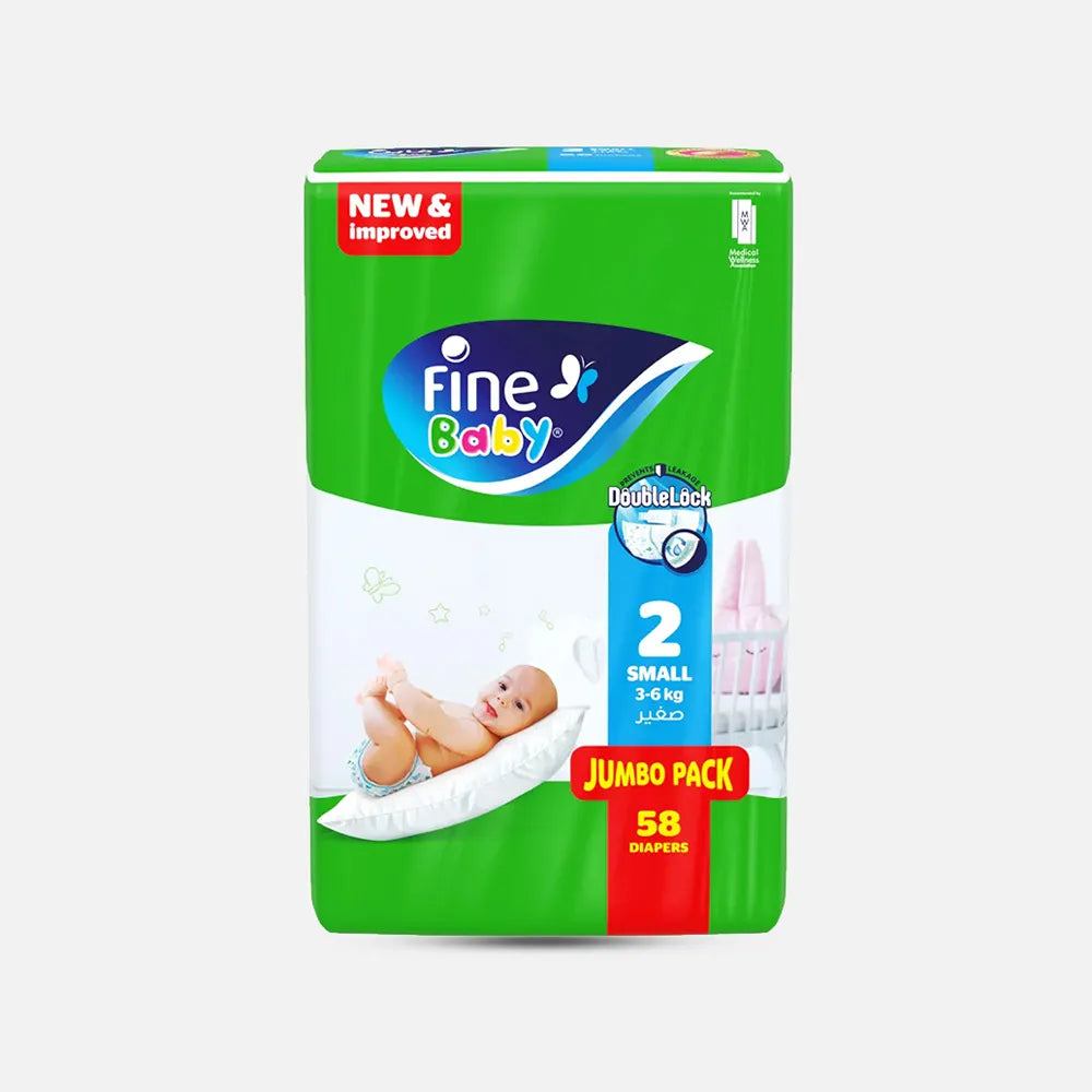 Fine Baby | Diaper large 3-6kgm Size 2 | 58 Pcs