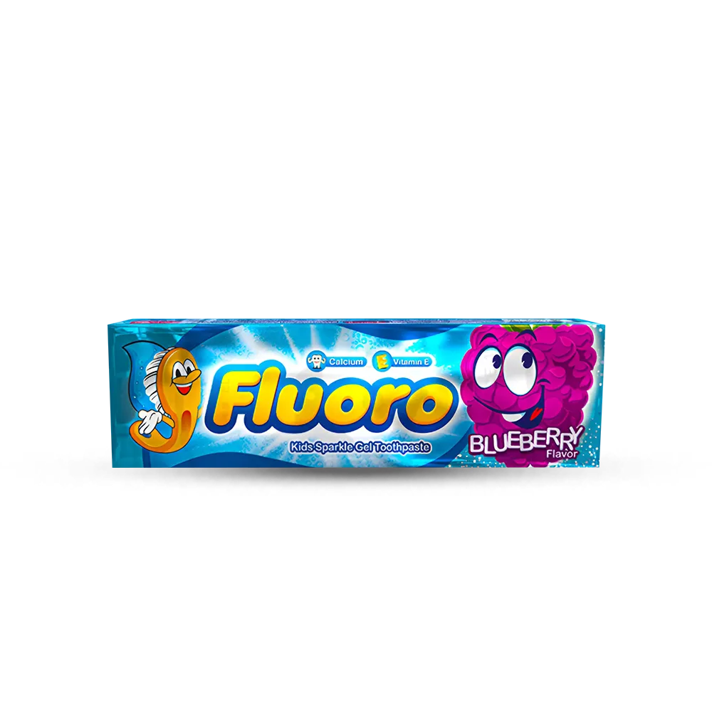 Fluoro | Kids Sparkle Gel Toothpaste with Blueberry | 50gm