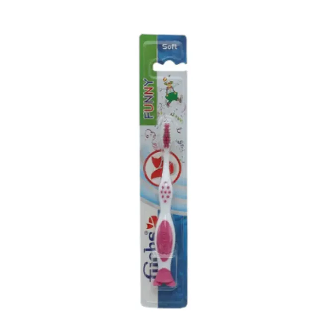 Fuchs | Funny Pink & White Soft Toothbrush | 1 Pcs
