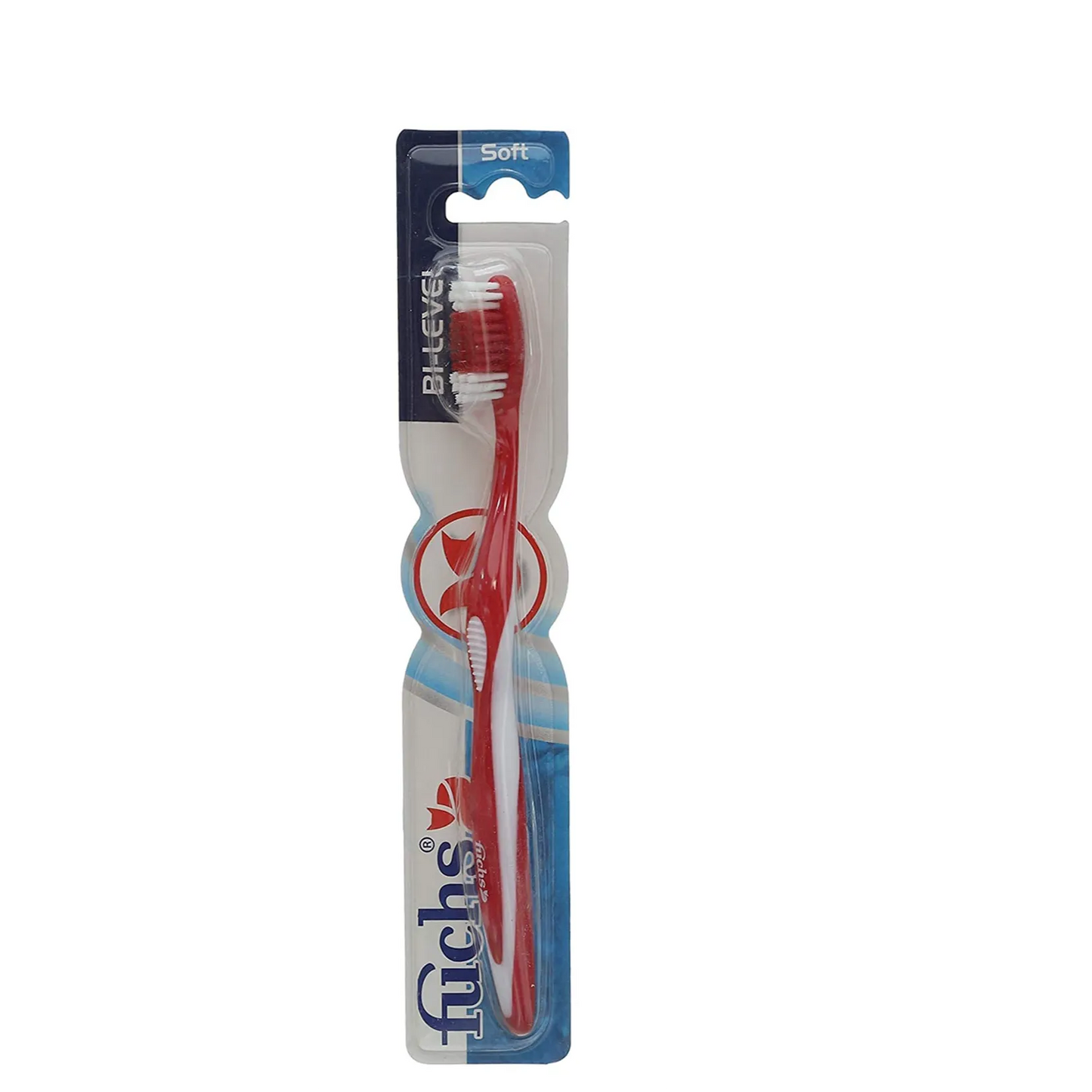 Fuchs | Red & White Hard Toothbrush