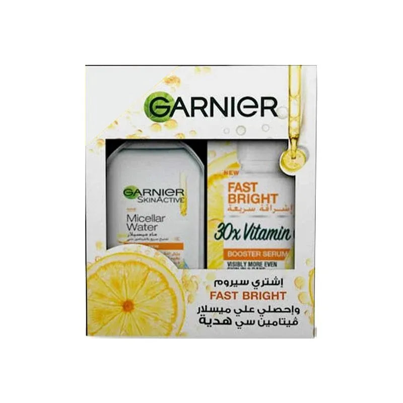 Garnier | Fast Bright Vitamin C Booster Serum | 30ml + Free Micellar Vitamin C | 100ml