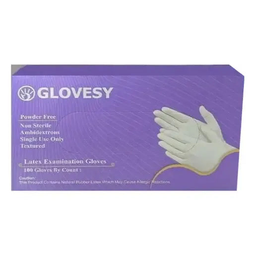 Glovesy| Latex Examination Powder Free Small White | 100Pcs