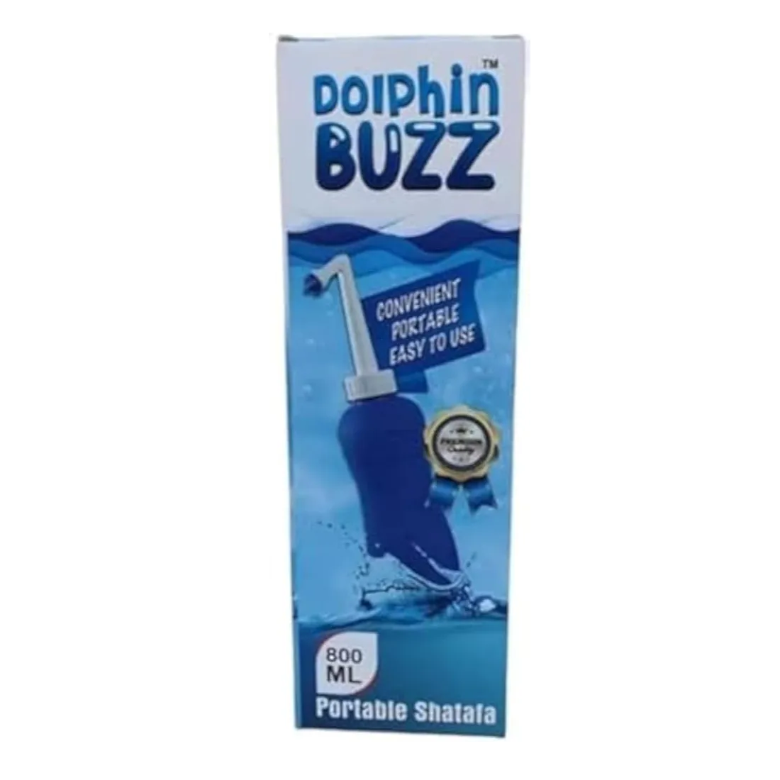 Dolphin | Buzz Portable Shattaf with an Extendable Curved Nozzle and Waterproof Travel Bag | 800 ml