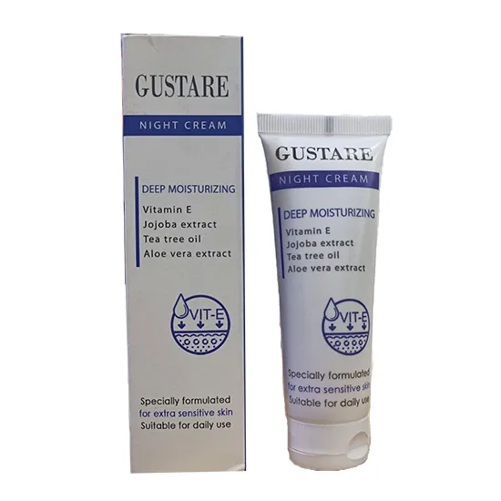 Gustare | Deep Moisturizing Facial Night Cream with Vitamin E, Jojoba Extract & Tea Tree Oil for Extra S | 50gm