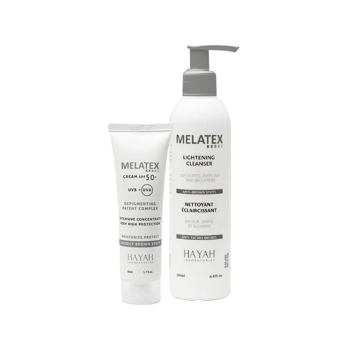 Hayah | Melatex Cleanser | 200ml + Cream SPF50+ | 50ml