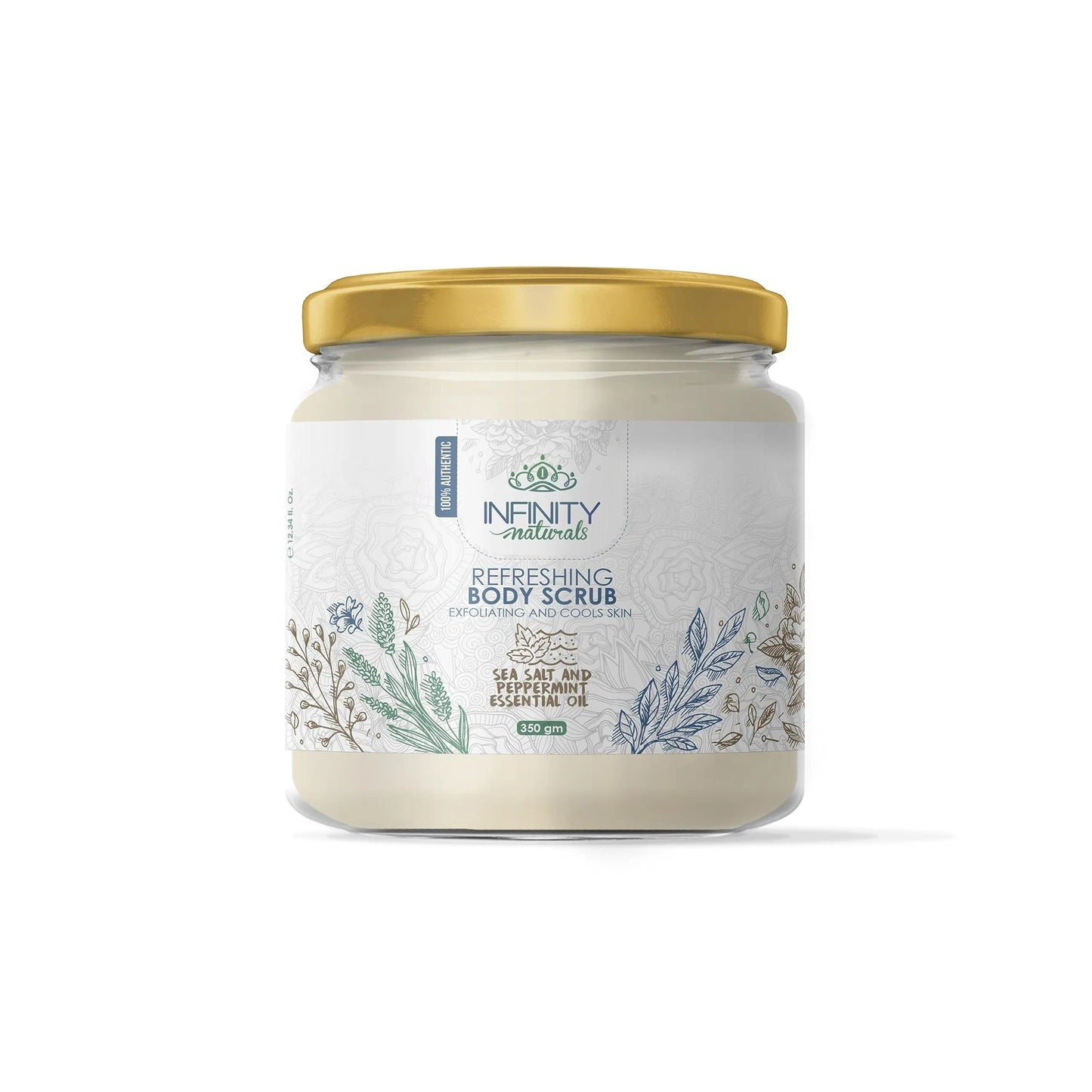 Infinity | Naturals Refreshing Body Scrub with Sea Salt Lavender and Peppermint Essential Oil | 200gm