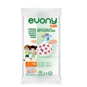 Evony | Kids Mask with Soft Elastic Ears | 10 pieces