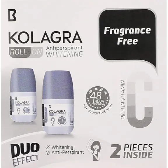 1+1 Kolagra | Anti perspirant whitening Roll On | 60ml