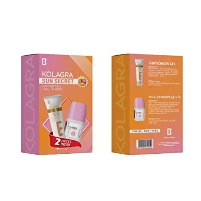 Kolagra | Sun Secret Promopack Sunscreen Gel Cream + Roll On Berry 3 in 1