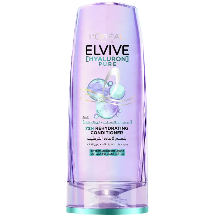 L’Oréal Paris | Elvive Hyaluron Pure Rehydrating Conditioner for Oily Hair | 200ml